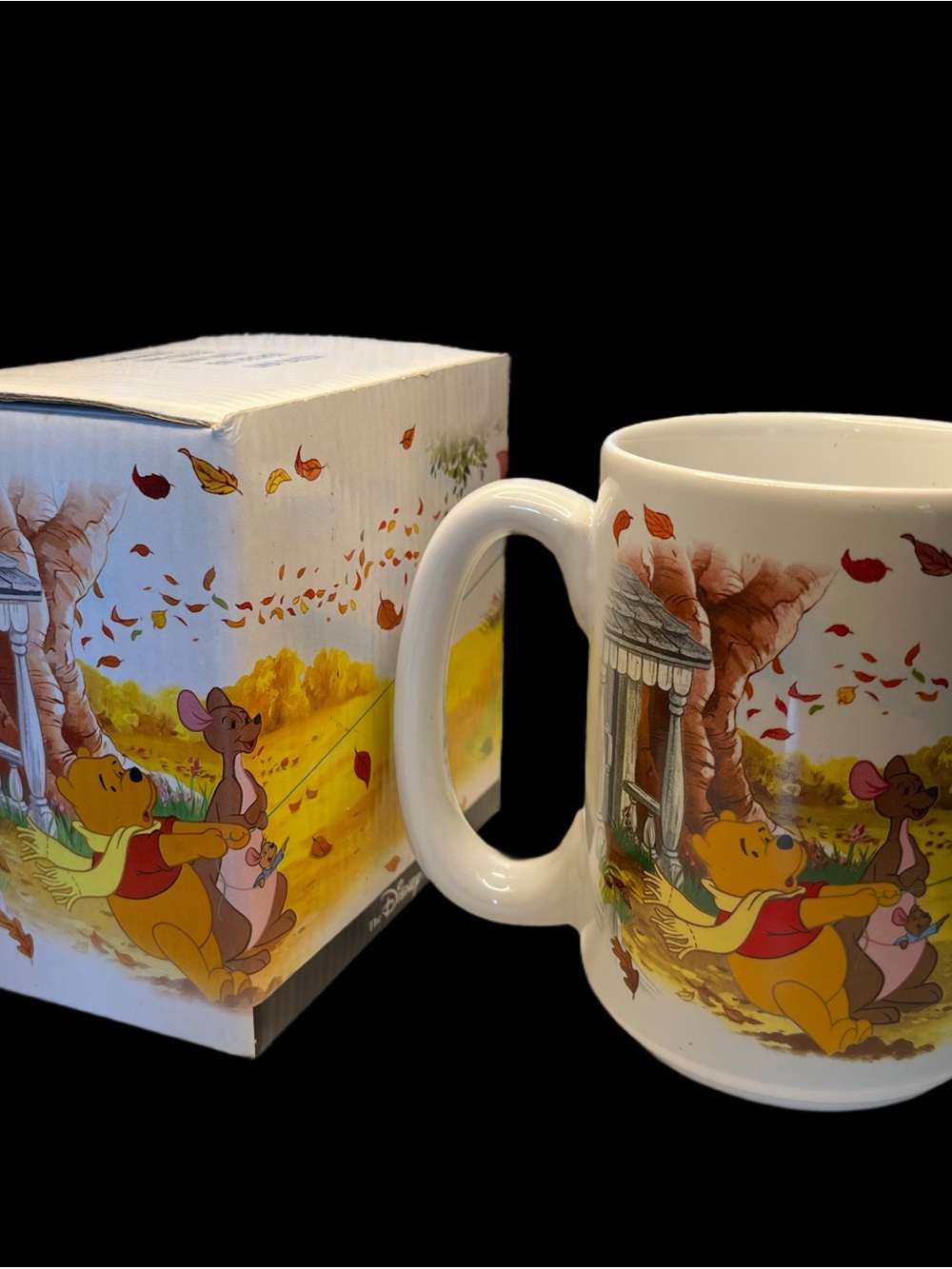 NIB The Disney Store Mug Winnie The Pooh Piglet Kanga & Roo Kite Flying Collect!